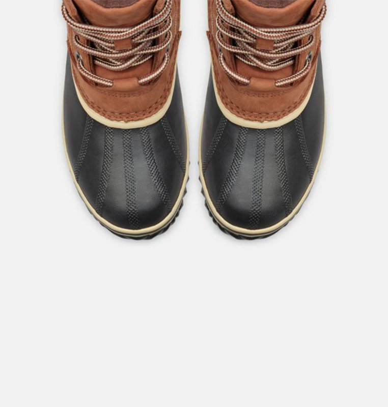 Womens Rain Boots Brown/Black - Sorel Slimpack™ II Lace Duck Mid - 621-IUDCNK